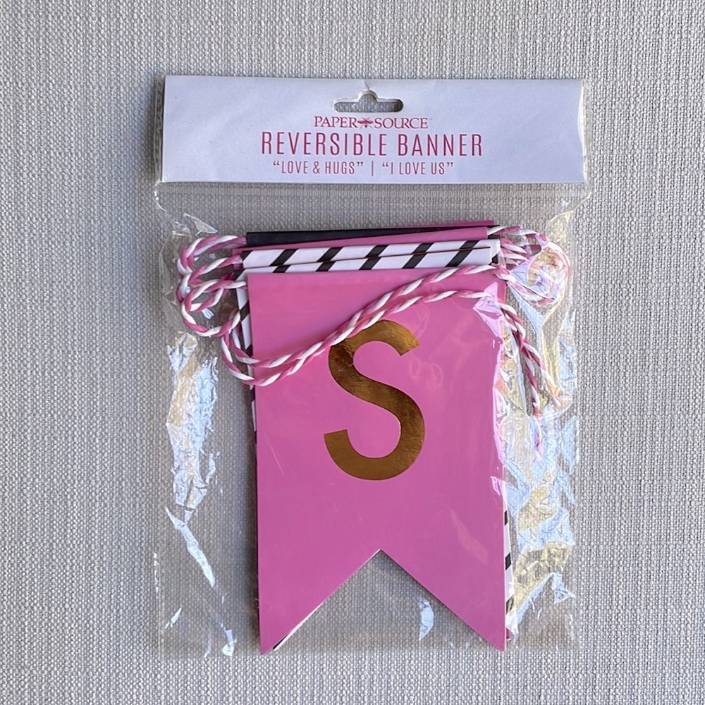 *free* Paper source reversible banner love hugs